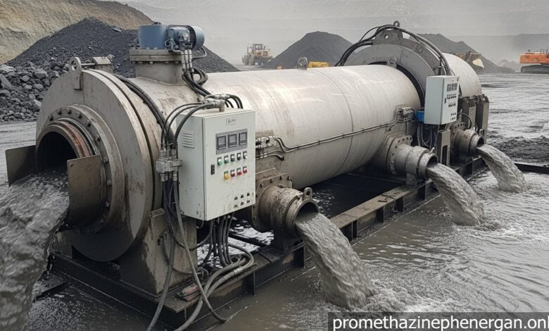 Hydraulic decanter centrifuge used in mining operations for efficient solid-liquid separation